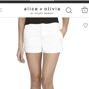 Alice & Olivia White Shorts